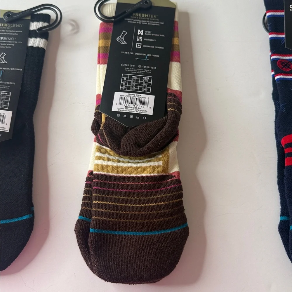 Stance Assortment of Socks. 3 Pairs. Small